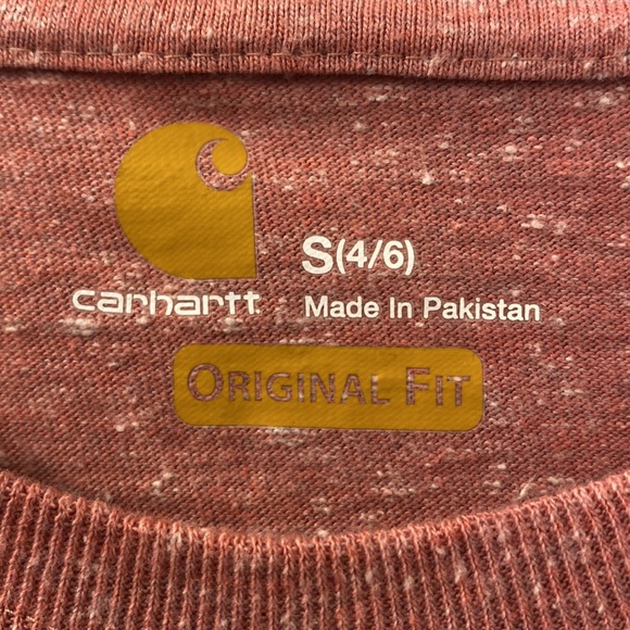 Carhartt Original Fit Salmon Pink Womens T-Shirt Size S - Picture 2 of 6